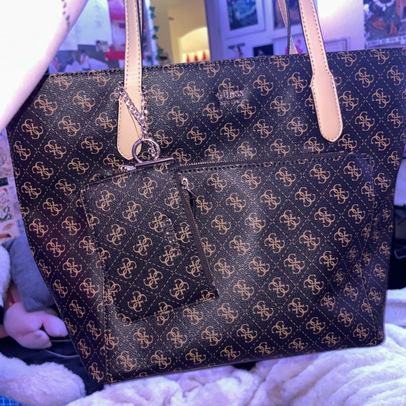 Rylan Monogram, Guess Top Zip Tote - Picture 2 of 11